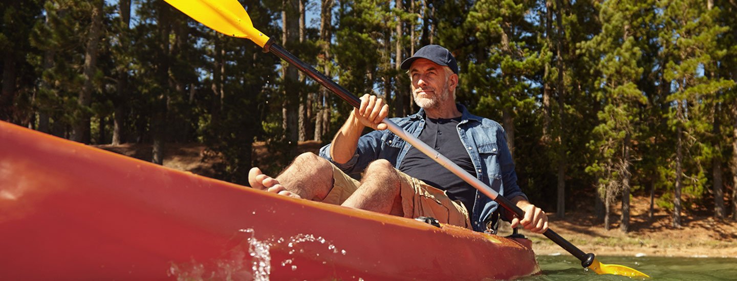 guy in canoe