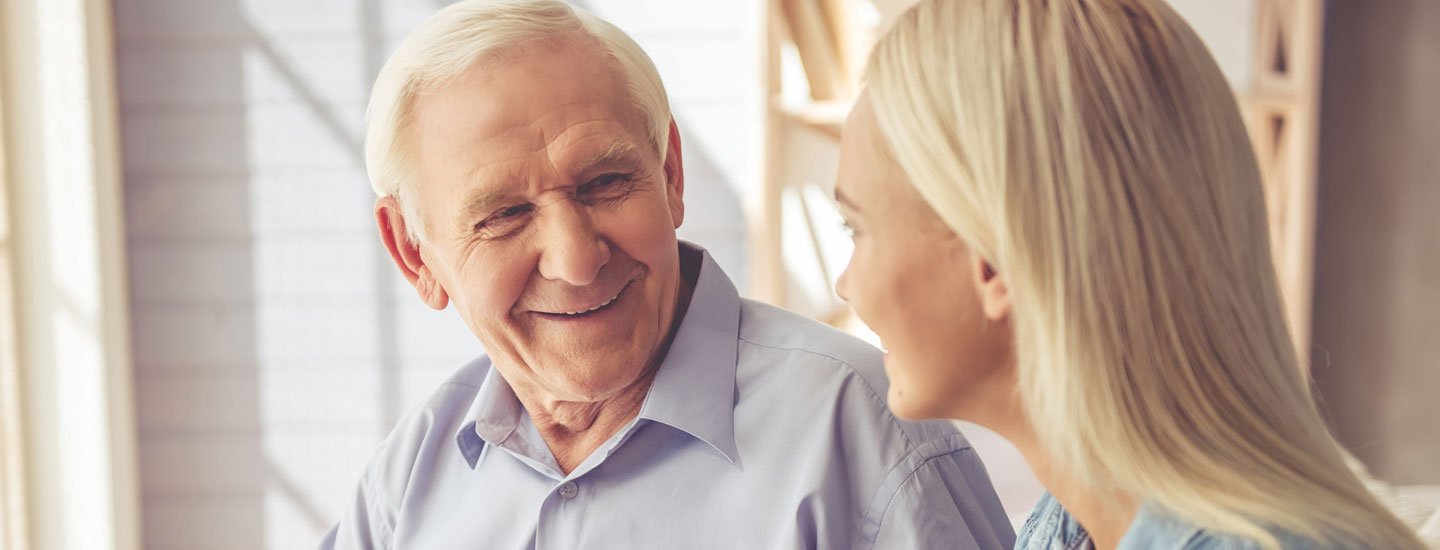 older man with daughter