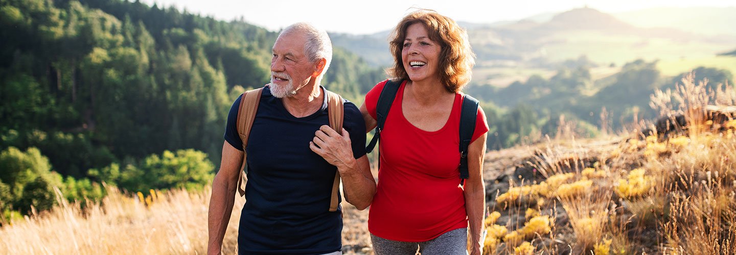 older couple hiking